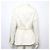 Fendi Chaqueta de algodón blanco para mujer con cinturón logo FF - vista 4