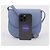 Céline Borsa a tracolla Trotter in pelle blu pastel - vista 19