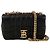 Burberry Mini Borsa Rolla in Pelle Matelassé Nera