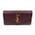Autre Marque Large Monogram Flap Wallet Burgundy