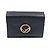 Fendi Micro Portafoglio Mini Trifold in Pelle Nera con Logo FF