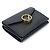 Fendi Micro Portafoglio Mini Trifold in Pelle Nera con Logo FF - vista 3