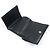 Fendi Micro Portafoglio Mini Trifold in Pelle Nera con Logo FF - vista 6