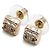Chanel Orecchini da donna Gold Crystal CC Square Pushback Season - vista 2