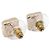 Chanel Orecchini da donna Gold Crystal CC Square Pushback Season - vista 3