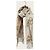 Hermès Sciarpa in cashmere Camel Blanc Carré Portefeuille - vista 2