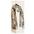 Hermès Sciarpa in cashmere Camel Blanc Carré Portefeuille - vista 3
