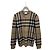 Burberry Kaschmir-Strickpullover mit Rundhalsausschnitt in beige Tartan-Karo