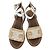 Sandali Céline con cinturino in rafia marrone