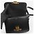 Céline Borsa a spalla Triope in vitello lucido da donna Nero - vista 7