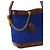 Versace Borsa a tracolla in vitello blu - vista 3
