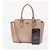 Tote Prada Shopper Schultertasche mit Metall-Logo Rosa - Ansicht 13