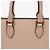 Tote Prada Shopper Schultertasche mit Metall-Logo Rosa - Ansicht 5
