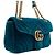 Gucci Borsa a tracolla in velluto matelassé con catena dorata - vista 3