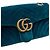 Gucci Borsa a tracolla in velluto matelassé con catena dorata - vista 9