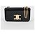 Céline Borsa a spalla Claude Chain da donna in pelle di vitello nera - vista 2