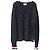 Thom Browne Wollstrickpullover mit Zopfmuster Navy
