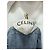 Céline Giacca in denim con cappuccio e logo bianco - vista 2