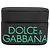 Dolce & Gabbana Custodia per Airpods con logo embossed in gomma Black Mint