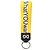 Dolce & Gabbana Yellow Logo Polyester Silver Brass Holder Keychain Keyring