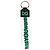 Dolce & Gabbana Green Logo Polyester Silver Brass Holder Keychain Keyring