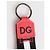 Dolce & Gabbana Red White DG Logo Polyester Brass Holder Keychain Keyring - view 2