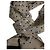 Dolce & Gabbana Sciarpa foulard in seta con frange e teschi grigi da uomo - vista 3