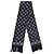 Dolce & Gabbana Foulard sciarpa da uomo in seta nera con frange Crown
