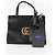 Gucci Borsa a spalla Mini Tote GG Marmont Nera - vista 12