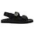 Sandali Double G Gucci in pelle nera - vista 4