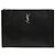 Autre Marque Clutch Porta Tablet in Pelle Monogram Nero Argento