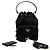 Prada Borsa bucket in nylon con logo triangolare e coulisse Nero