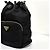 Prada Borsa bucket in nylon con logo triangolare e coulisse Nero - vista 11