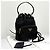 Prada Borsa bucket in nylon con logo triangolare e coulisse Nero - vista 6