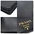 Prada Mini borsa a tracolla con catena WOC in Saffiano nero con lettere - vista 6