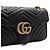 Gucci Borsa a tracolla matelassé chevron nera con catena dorata - vista 11