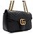 Gucci Borsa a tracolla matelassé chevron nera con catena dorata - vista 4