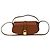 Céline Borsa a pochette e a tracolla in vitello marrone con tracolla tan