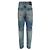 Balmain Pantaloni Biker in Denim Vintage - vista 3