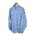 Burberry Camicia oversize a maniche lunghe con stampa logo Archive Knight da uomo - Blu