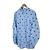 Burberry Camicia oversize a maniche lunghe con stampa logo Archive Knight da uomo - Blu - vista 2