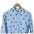 Burberry Camicia oversize a maniche lunghe con stampa logo Archive Knight da uomo - Blu - vista 5