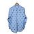 Burberry Camicia oversize a maniche lunghe con stampa logo Archive Knight da uomo - Blu - vista 7