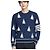 Thom Browne Herren Strickpullover aus Merinowolle Sailboat Navy Größe