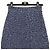 Chanel Gonna in tweed e seta blu navy da donna - vista 2