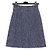 Chanel Gonna in tweed e seta blu navy da donna - vista 4