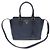 Prada Vitello Saffiano morbido blu navy con logo a lettere