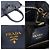Prada Vitello Saffiano morbido blu navy con logo a lettere - vista 7