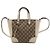 Gucci Picca Borsa Tote a Tracolla in Pelle Bianca e Tela