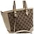 Gucci Picca Borsa Tote a Tracolla in Pelle Bianca e Tela - vista 10